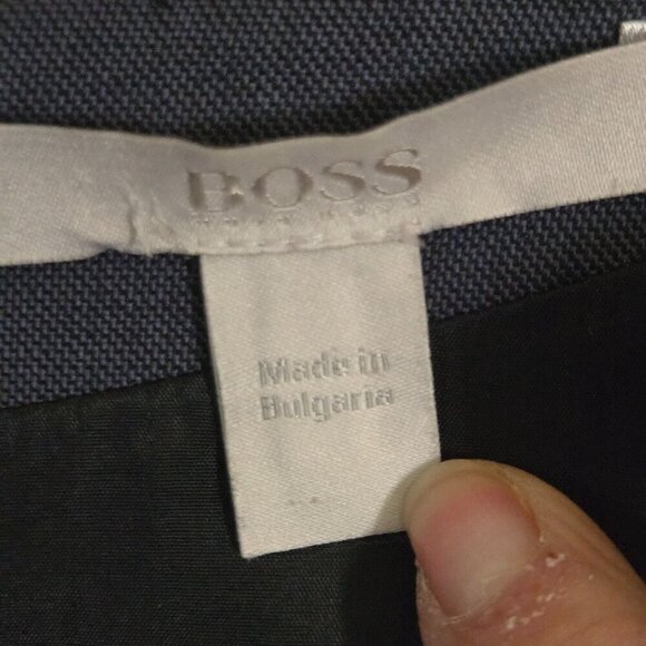 Boss Hugo Boss Delura Stretch Wool Blue Sheath Career Dress Size 4 - Picture 8 of 11